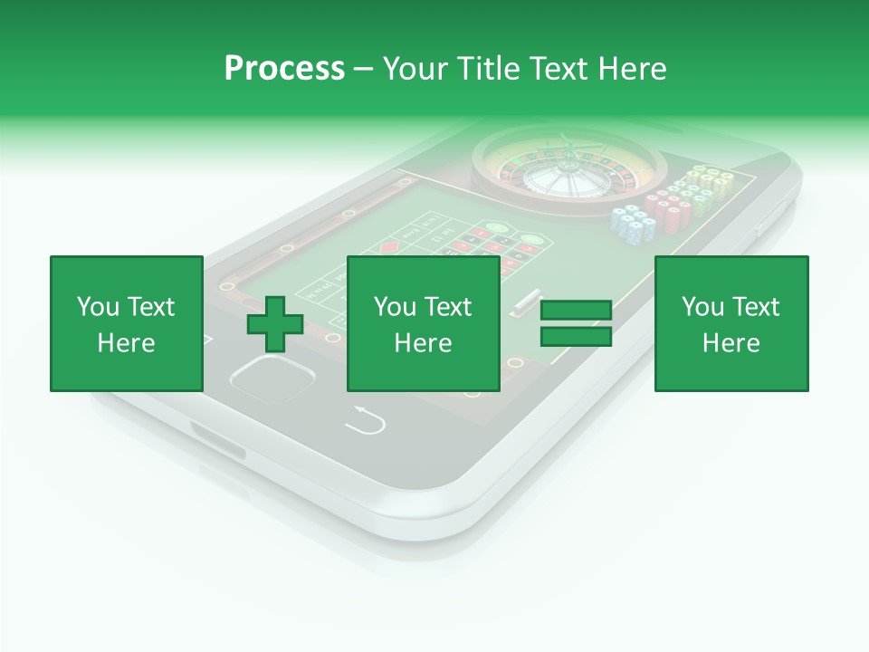 Illustration Gambler White Background PowerPoint Template