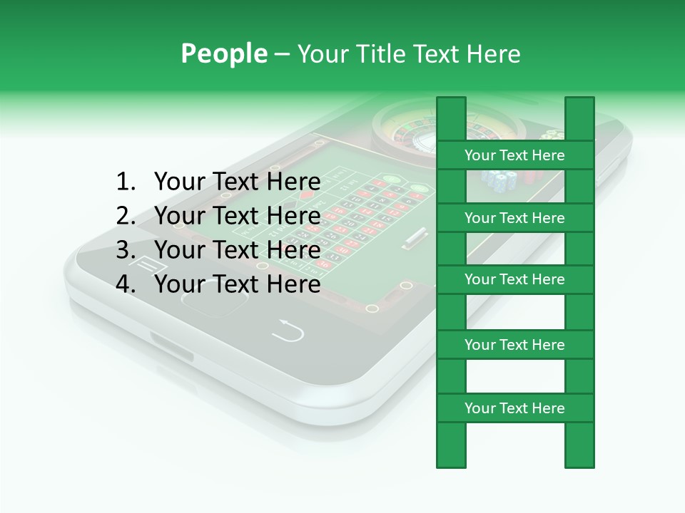 Illustration Gambler White Background PowerPoint Template