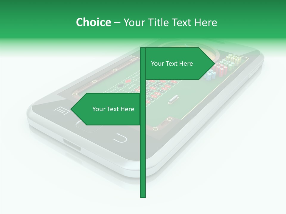 Illustration Gambler White Background PowerPoint Template