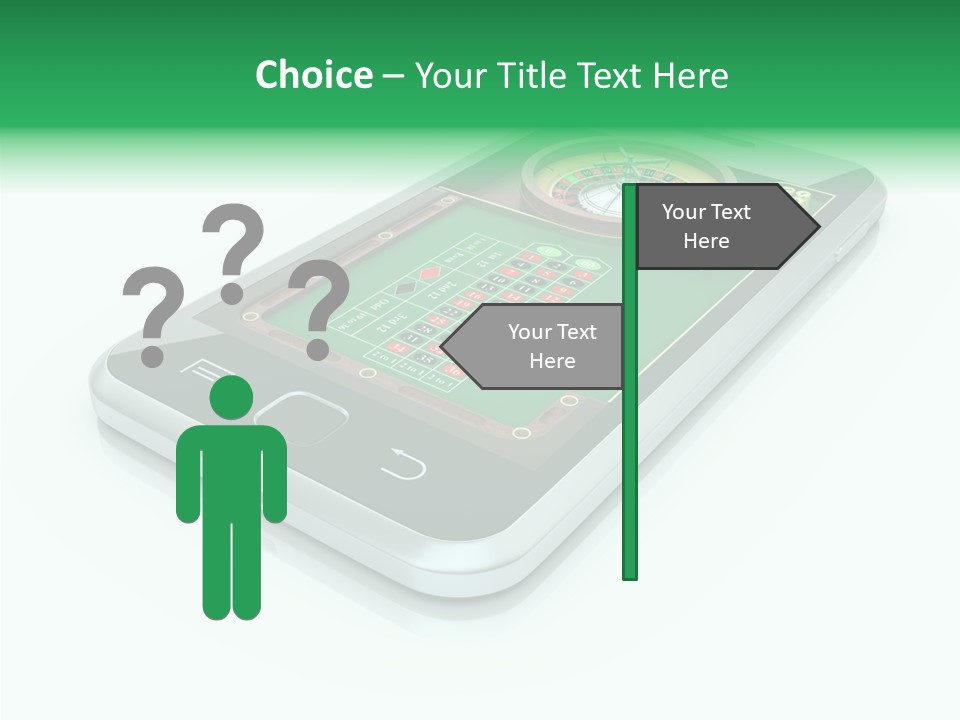 Illustration Gambler White Background PowerPoint Template