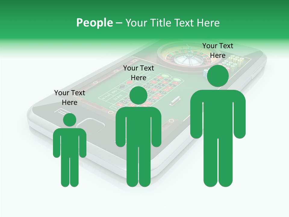 Illustration Gambler White Background PowerPoint Template