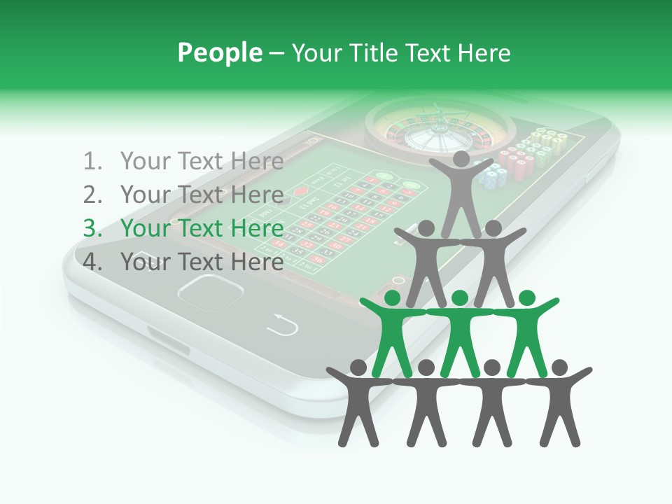 Illustration Gambler White Background PowerPoint Template