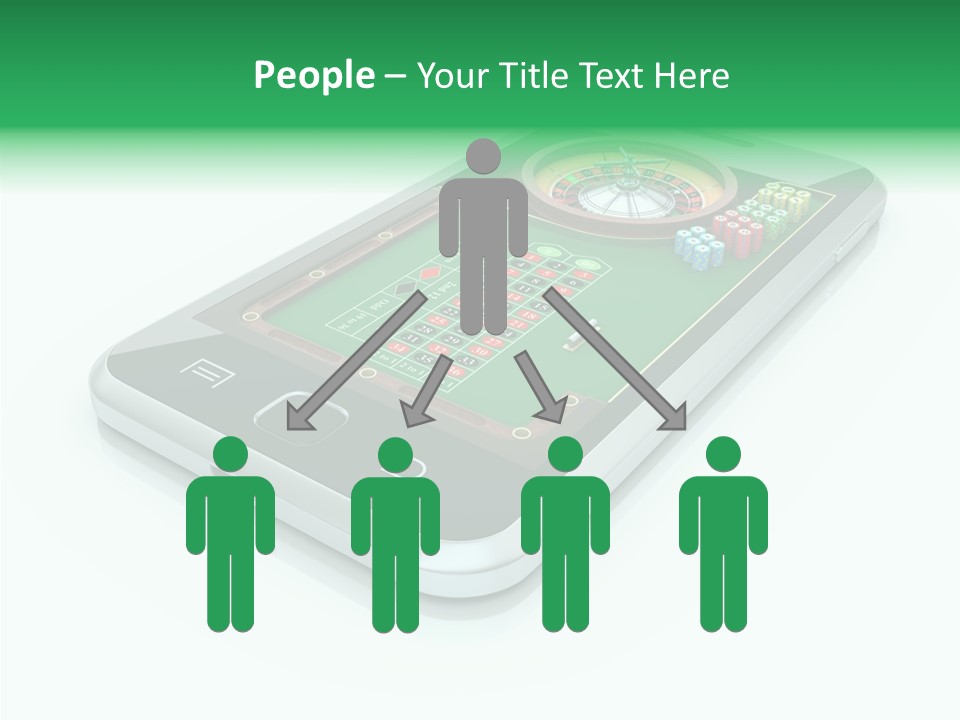 Illustration Gambler White Background PowerPoint Template