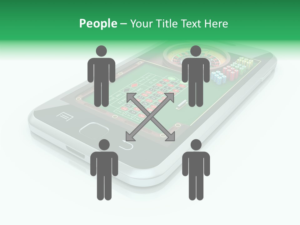 Illustration Gambler White Background PowerPoint Template