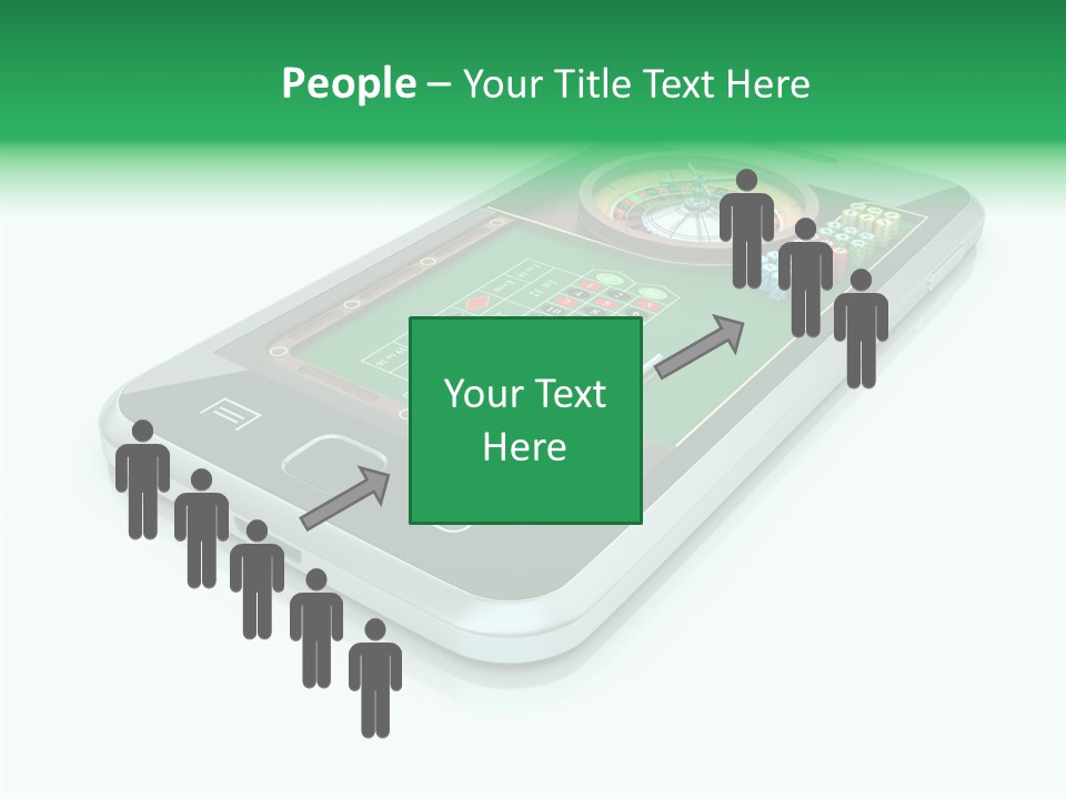 Illustration Gambler White Background PowerPoint Template