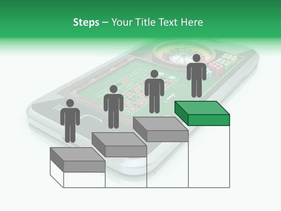 Illustration Gambler White Background PowerPoint Template