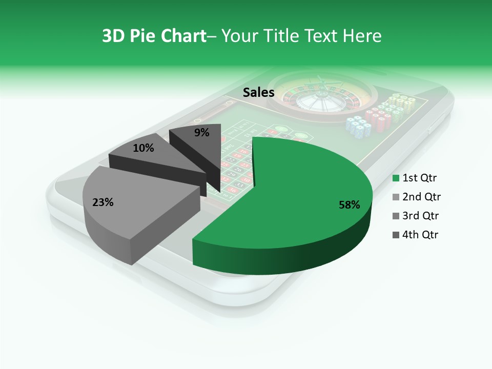 Illustration Gambler White Background PowerPoint Template