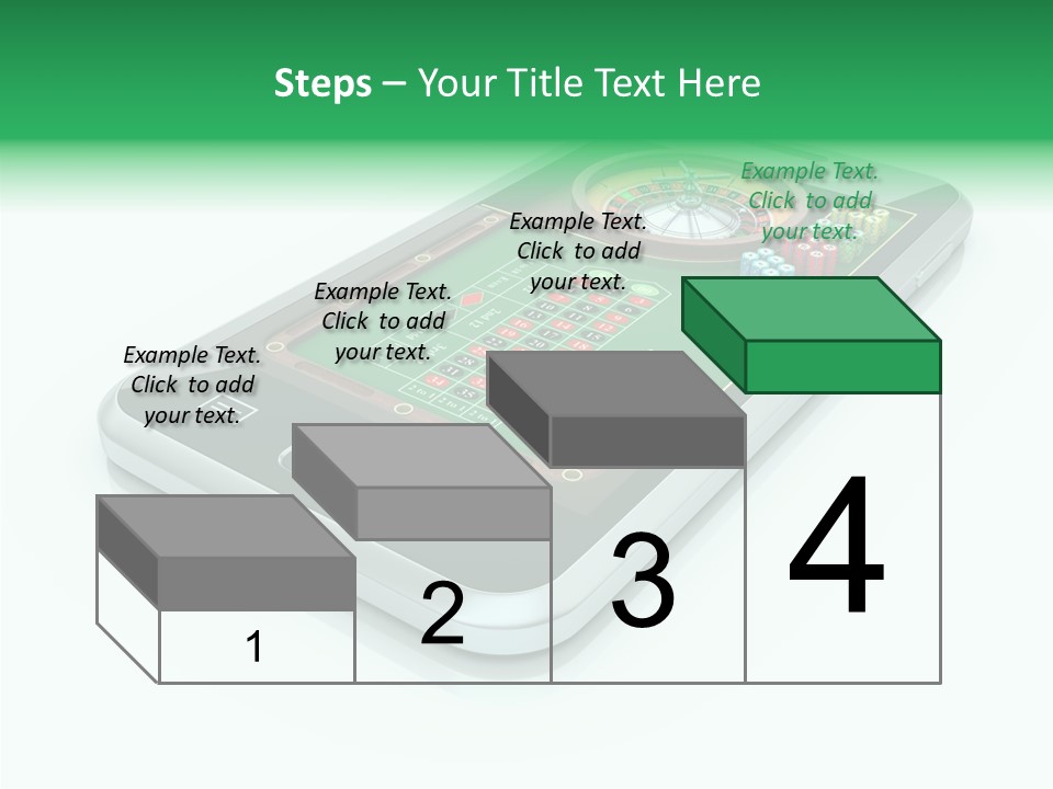 Illustration Gambler White Background PowerPoint Template
