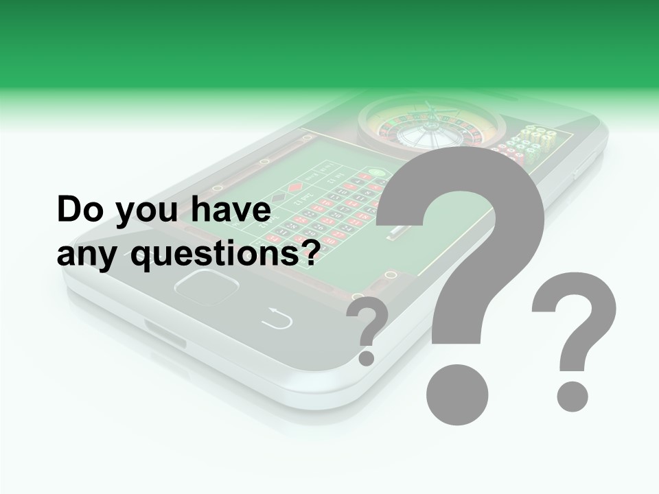 Illustration Gambler White Background PowerPoint Template