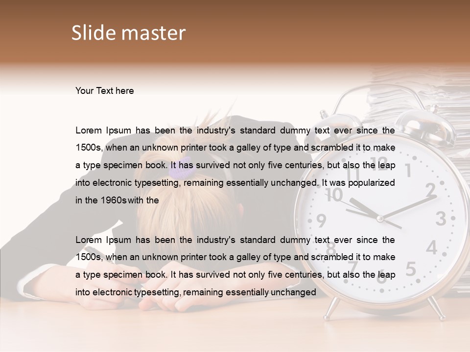 Work Late Person PowerPoint Template