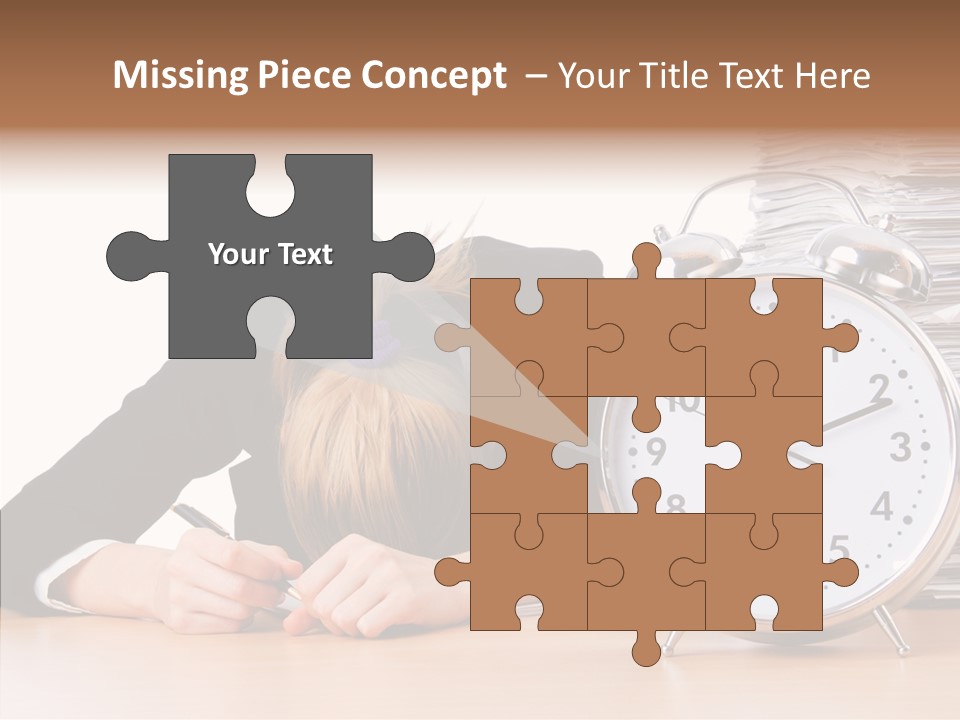 Work Late Person PowerPoint Template