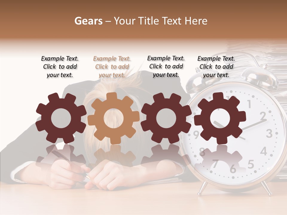 Work Late Person PowerPoint Template