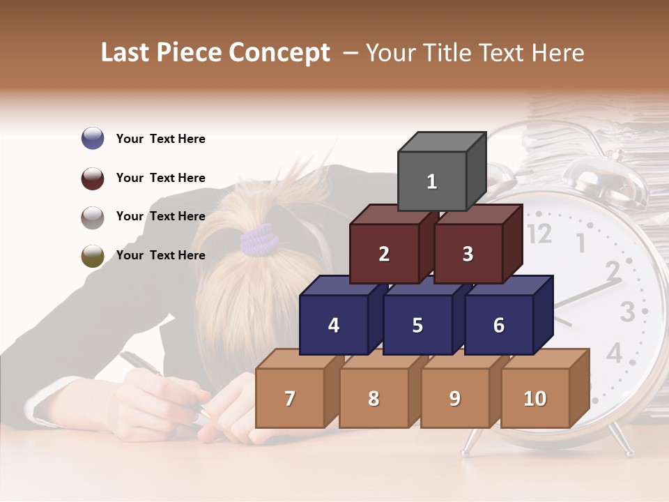 Work Late Person PowerPoint Template