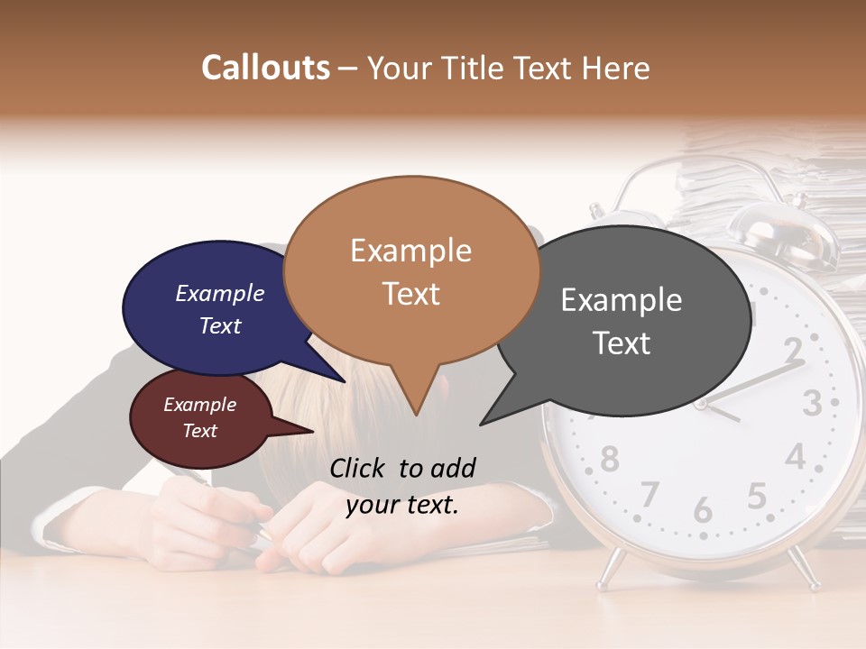 Work Late Person PowerPoint Template