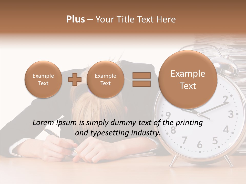 Work Late Person PowerPoint Template