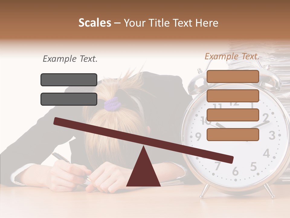 Work Late Person PowerPoint Template