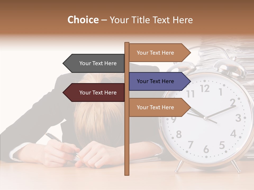 Work Late Person PowerPoint Template