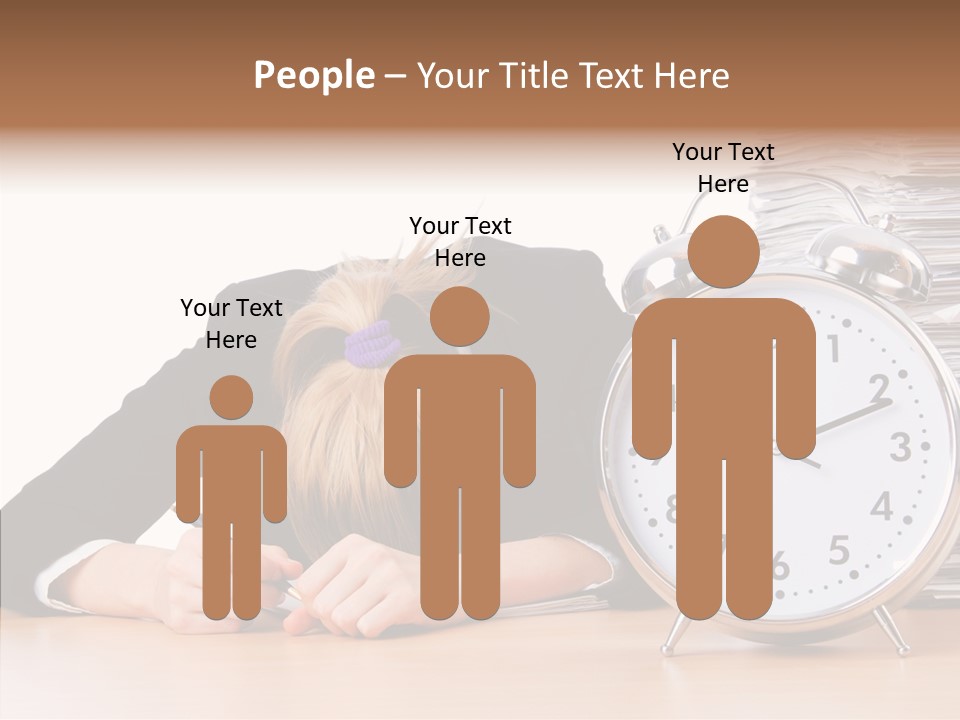 Work Late Person PowerPoint Template