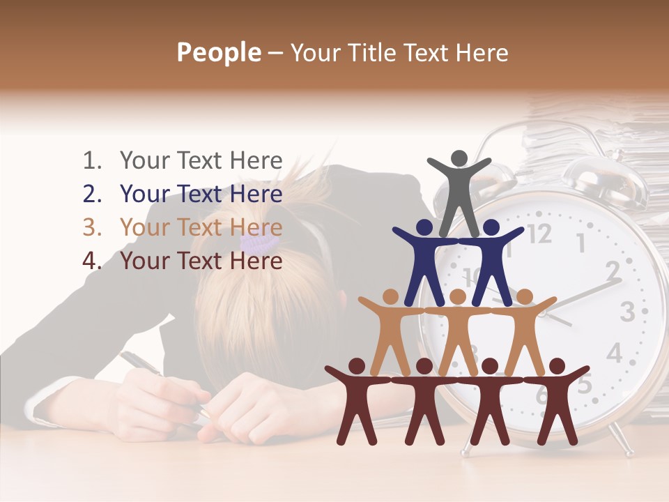 Work Late Person PowerPoint Template