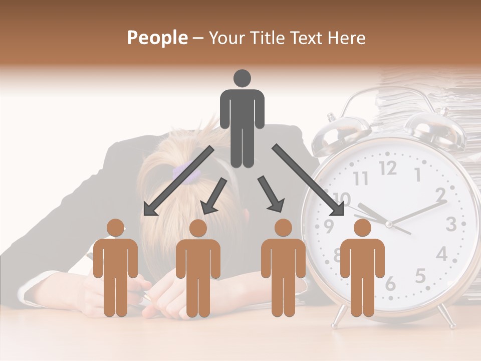 Work Late Person PowerPoint Template