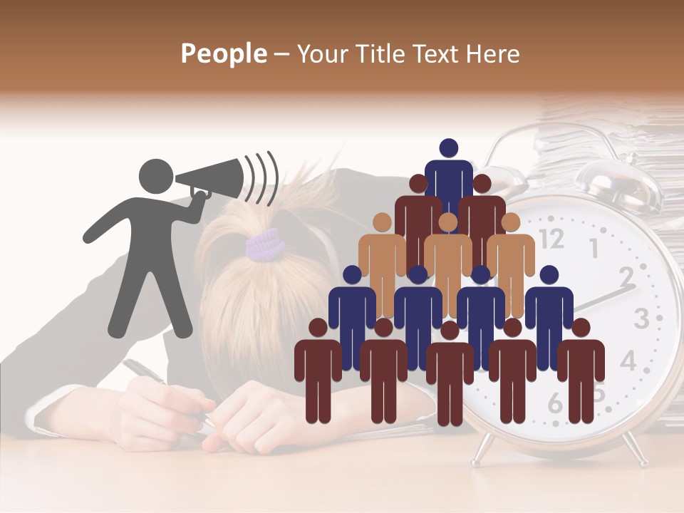 Work Late Person PowerPoint Template