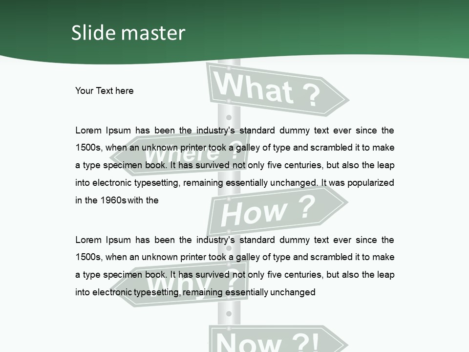 Problem Strategy Road PowerPoint Template