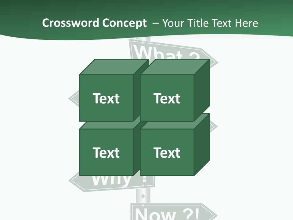 Problem Strategy Road PowerPoint Template