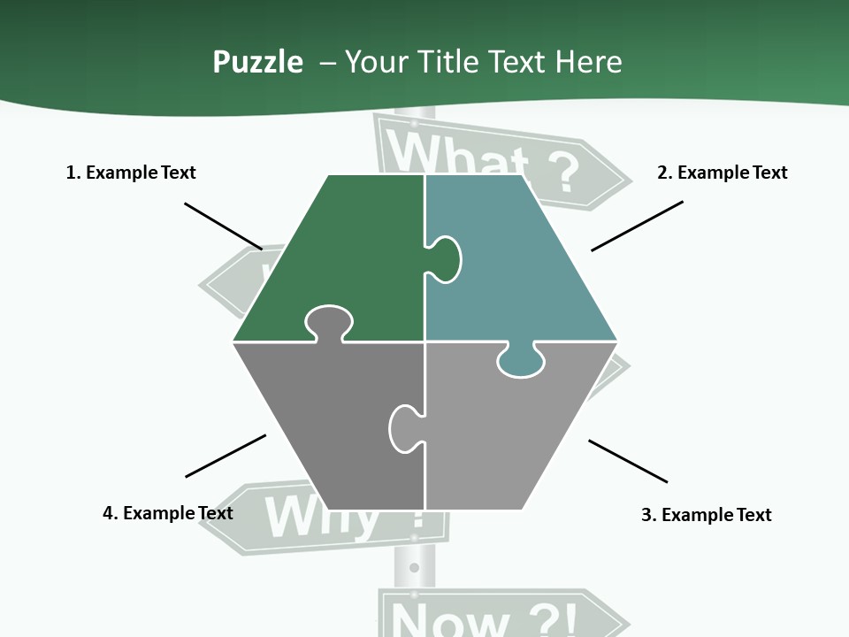 Problem Strategy Road PowerPoint Template