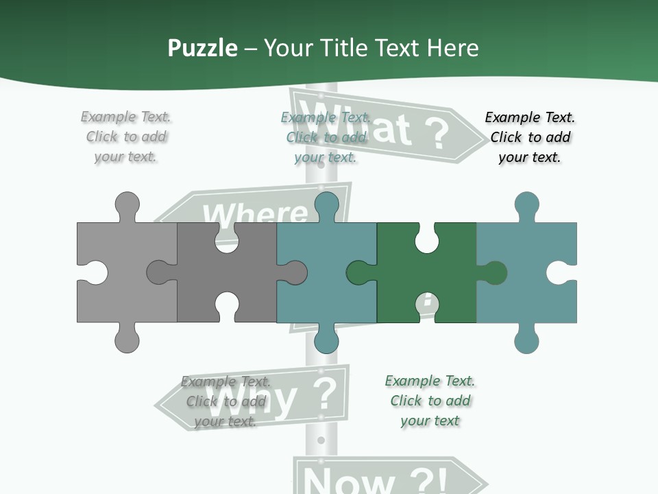 Problem Strategy Road PowerPoint Template