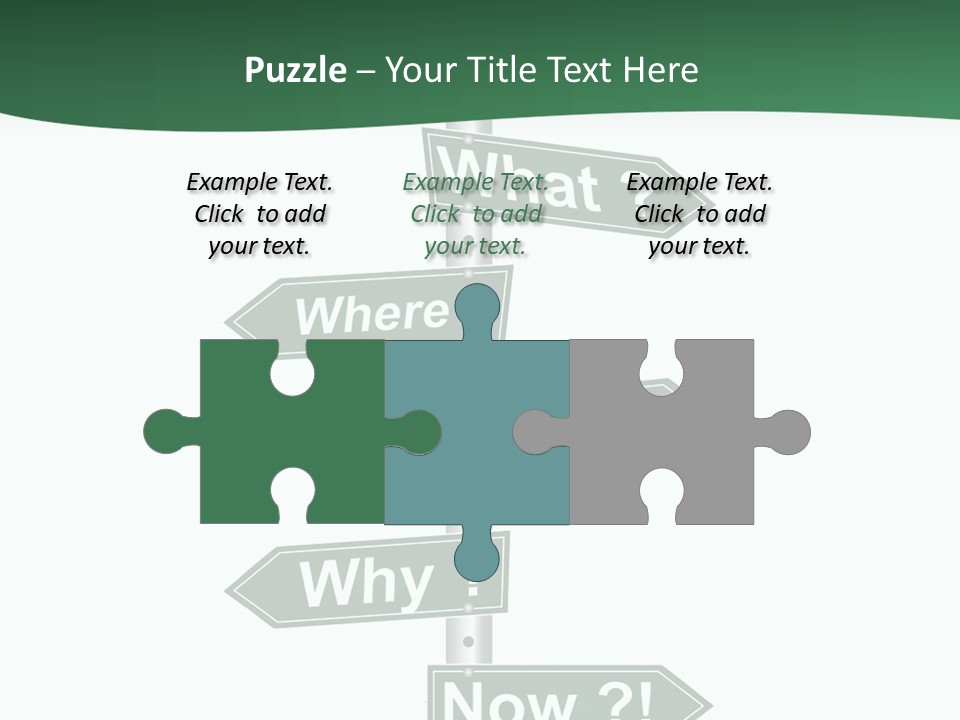 Problem Strategy Road PowerPoint Template