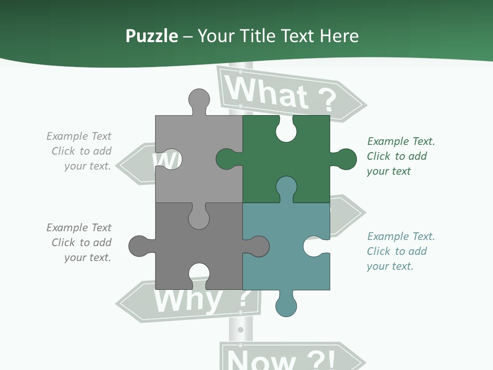 Problem Strategy Road PowerPoint Template