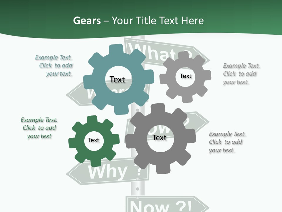 Problem Strategy Road PowerPoint Template