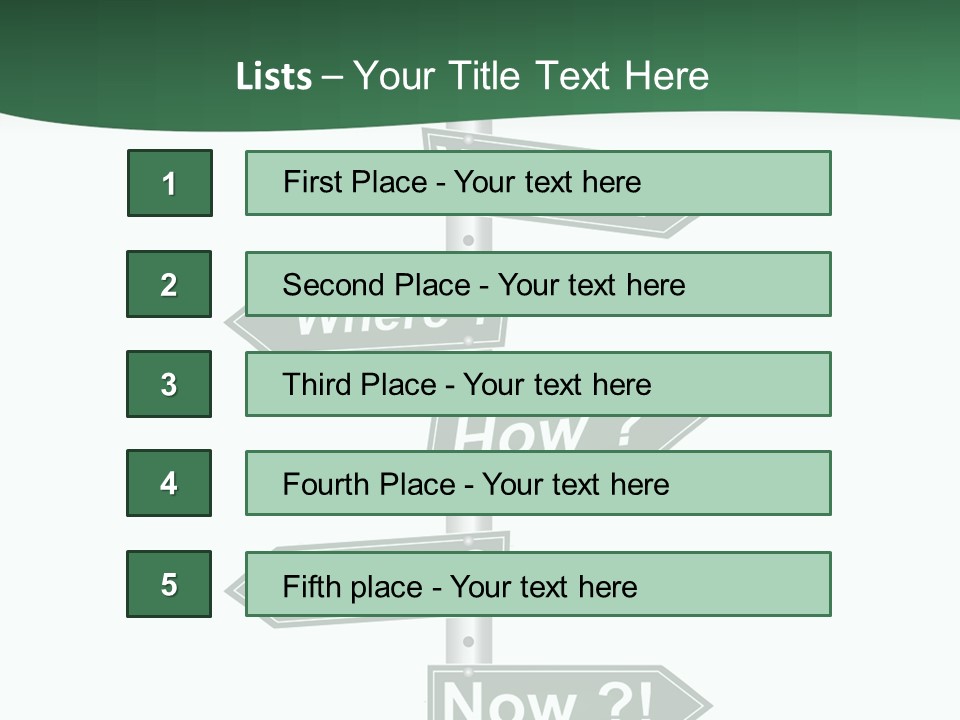 Problem Strategy Road PowerPoint Template