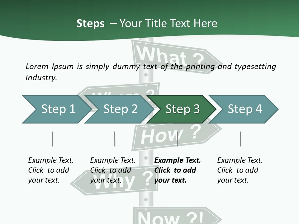 Problem Strategy Road PowerPoint Template
