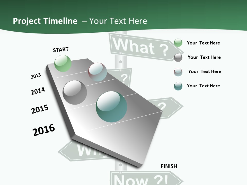 Problem Strategy Road PowerPoint Template