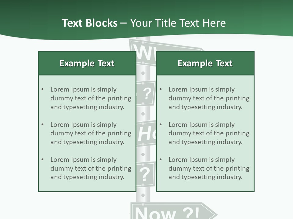 Problem Strategy Road PowerPoint Template