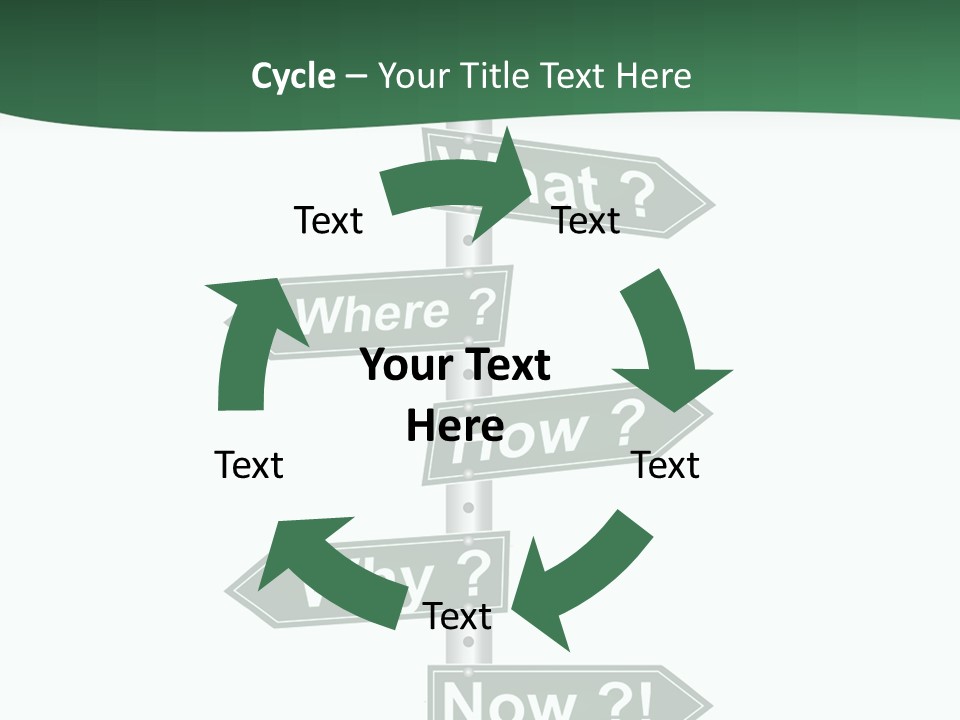 Problem Strategy Road PowerPoint Template
