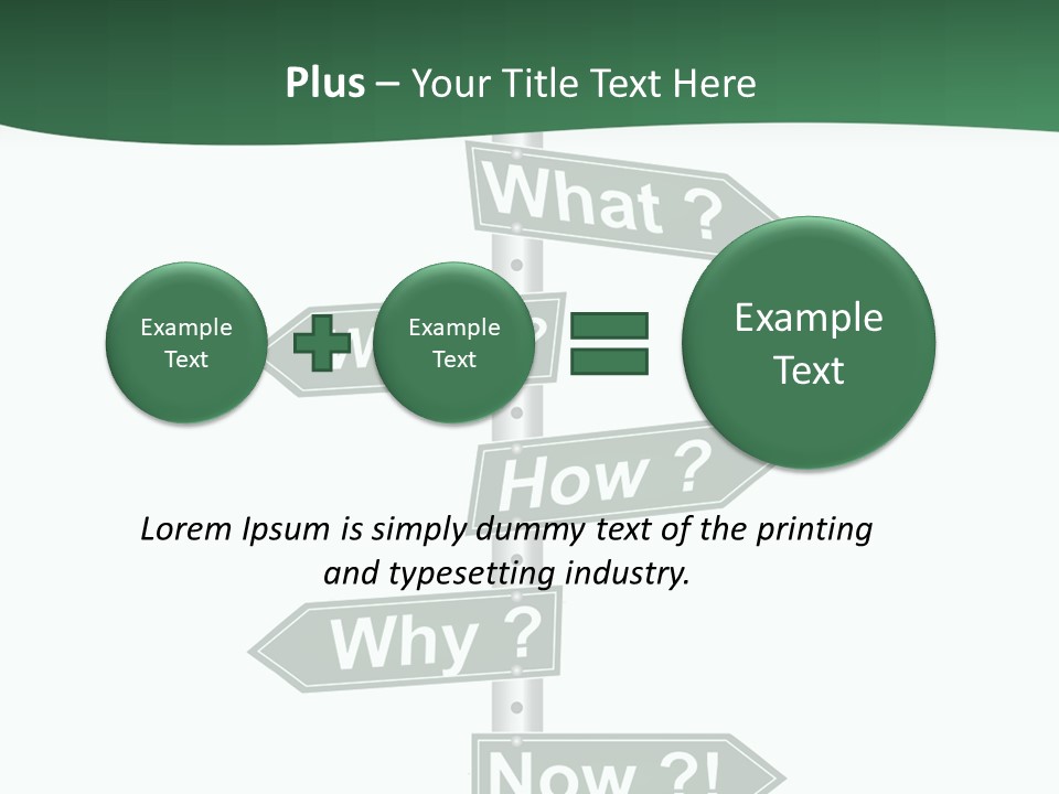 Problem Strategy Road PowerPoint Template