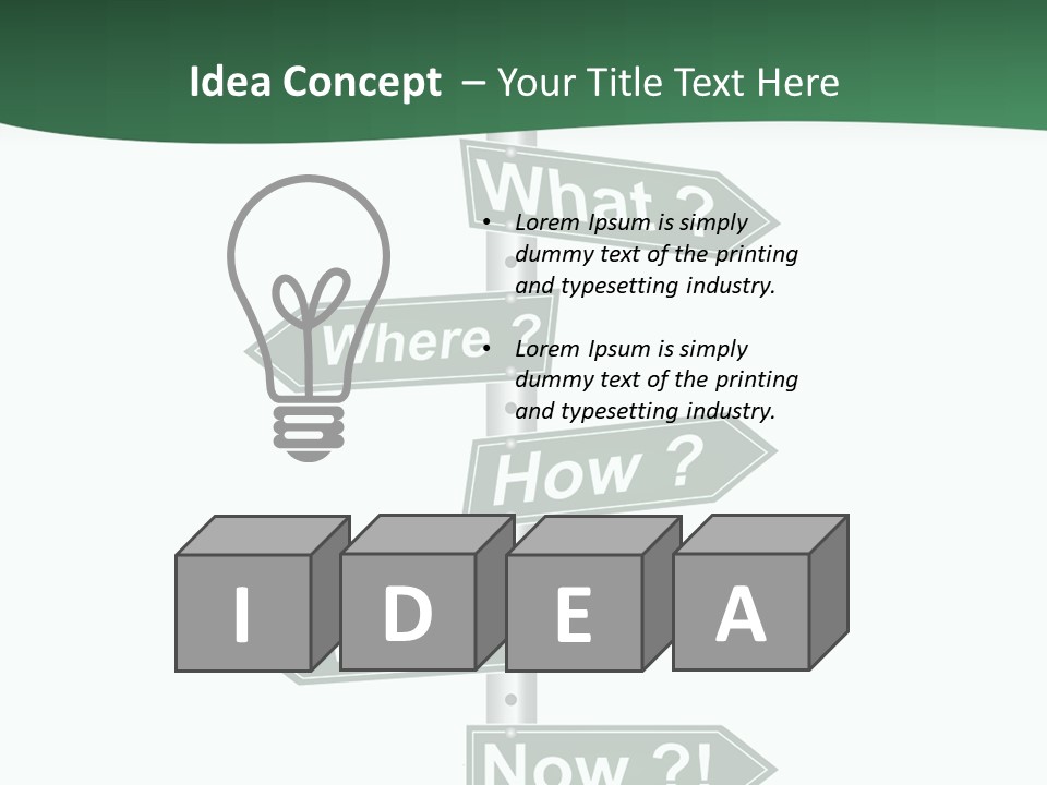 Problem Strategy Road PowerPoint Template