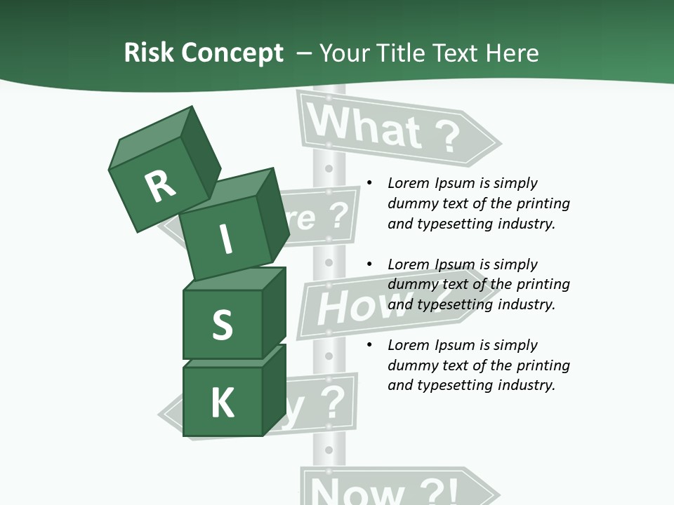Problem Strategy Road PowerPoint Template