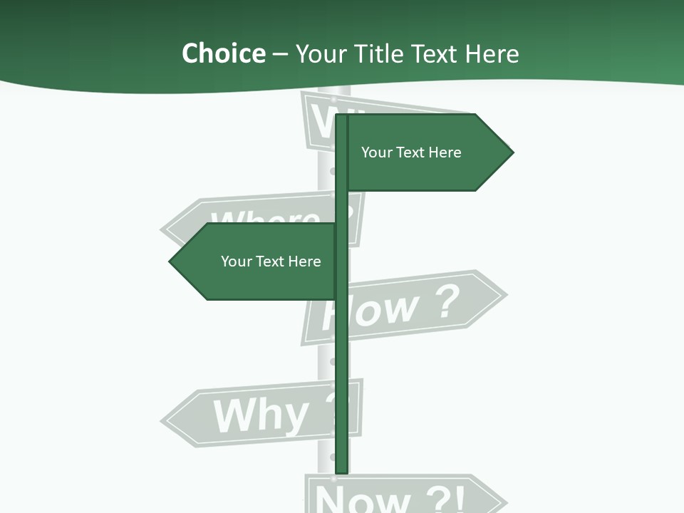 Problem Strategy Road PowerPoint Template