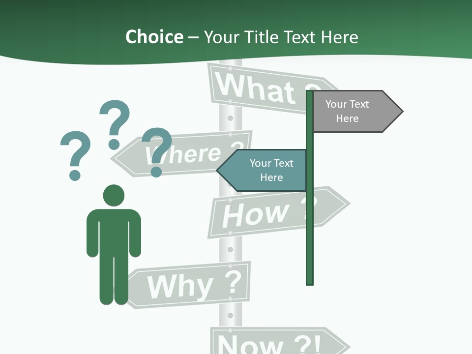 Problem Strategy Road PowerPoint Template