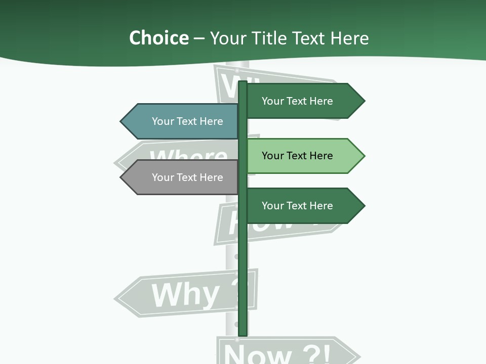 Problem Strategy Road PowerPoint Template