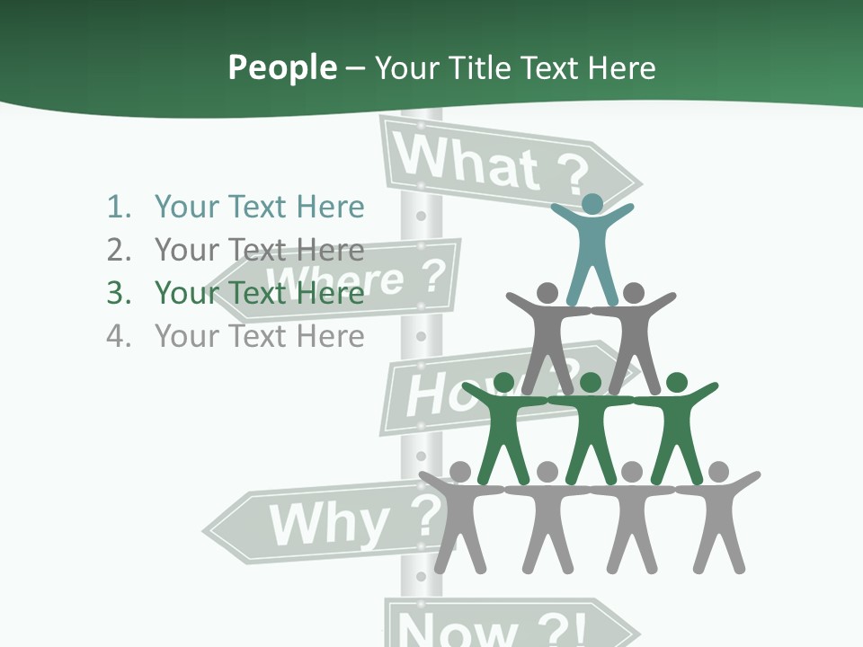 Problem Strategy Road PowerPoint Template