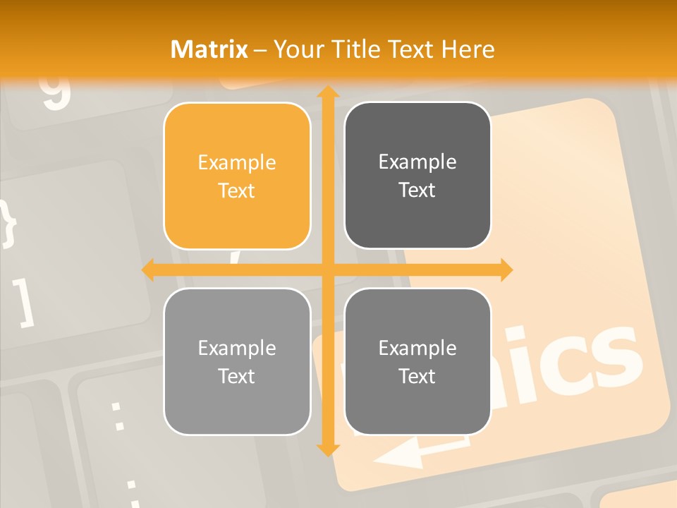 Isolated On White Monitor Office PowerPoint Template