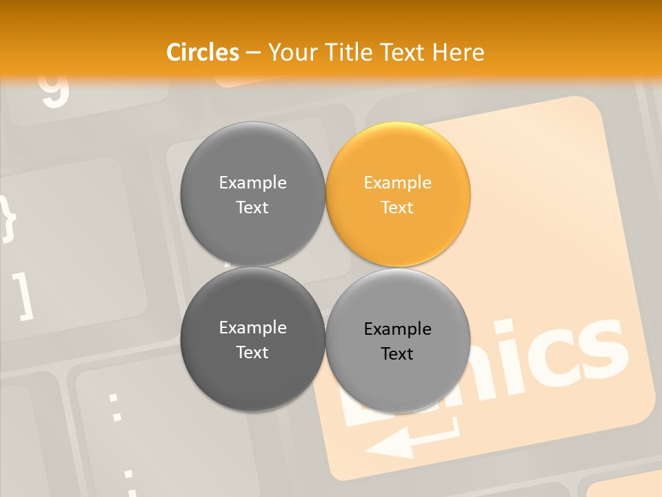 Isolated On White Monitor Office PowerPoint Template