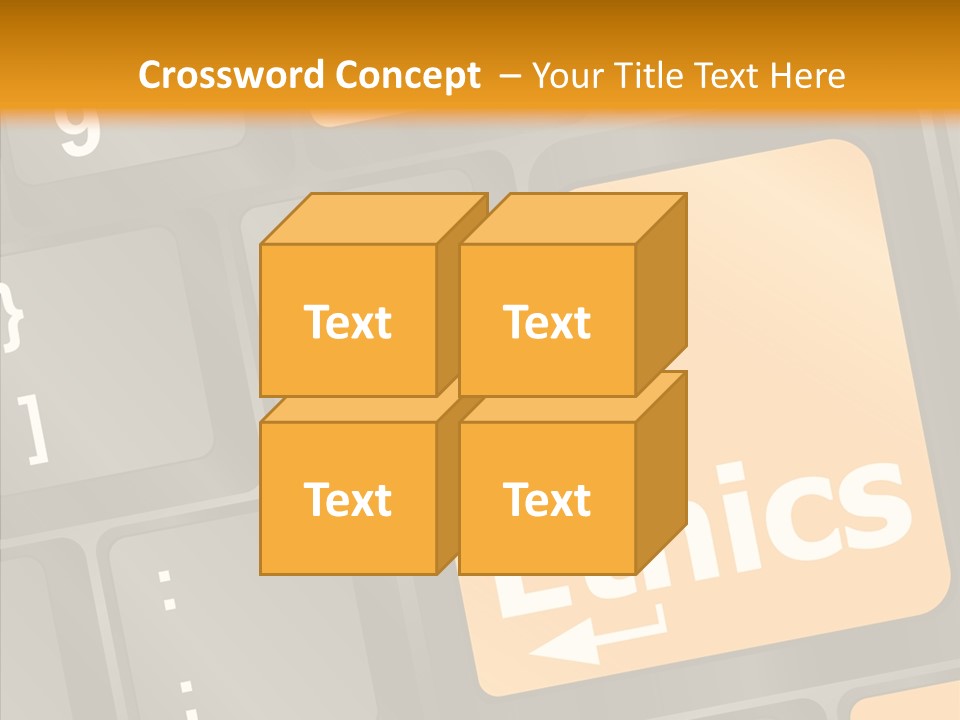 Isolated On White Monitor Office PowerPoint Template
