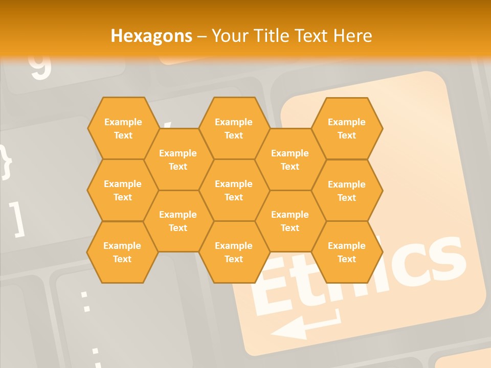 Isolated On White Monitor Office PowerPoint Template