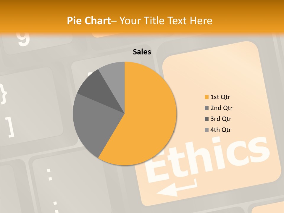 Isolated On White Monitor Office PowerPoint Template