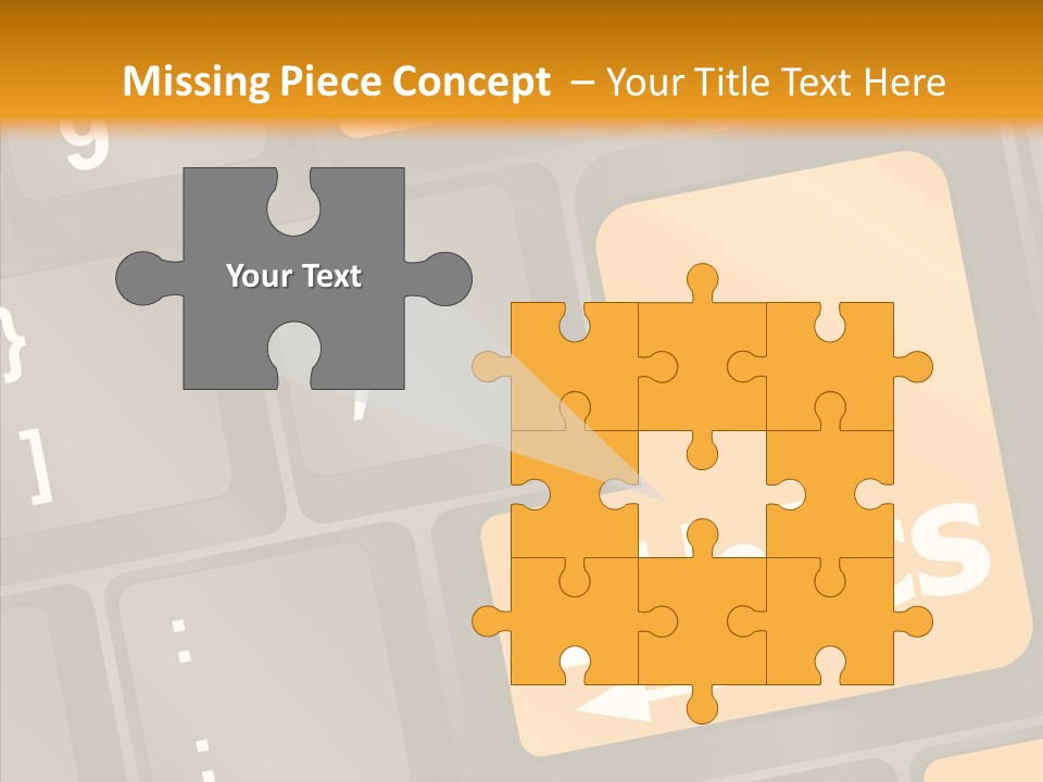 Isolated On White Monitor Office PowerPoint Template